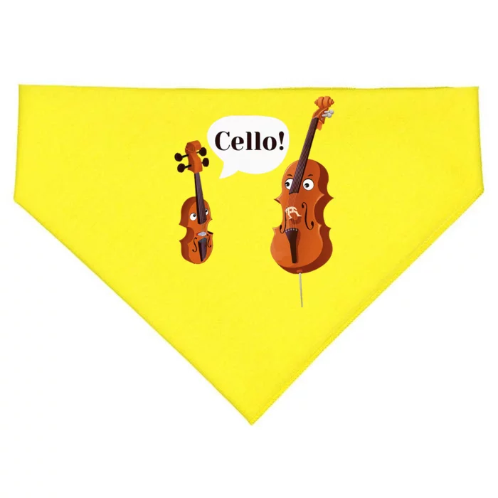 Cello Player Cellist Orchestra Musician Classical Music USA-Made Doggie Bandana