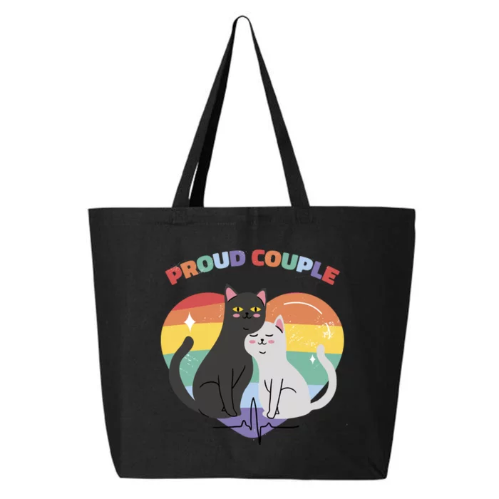 Cat Proud Couple Pride Heart 25L Jumbo Tote