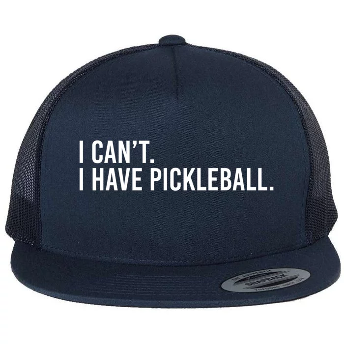 Cool Pickleball Coach With Saying I Can't I Have Pickleball Gift Flat Bill Trucker Hat