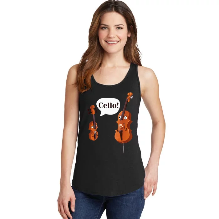 Cello Player Cellist Orchestra Musician Classical Music Ladies Essential Tank