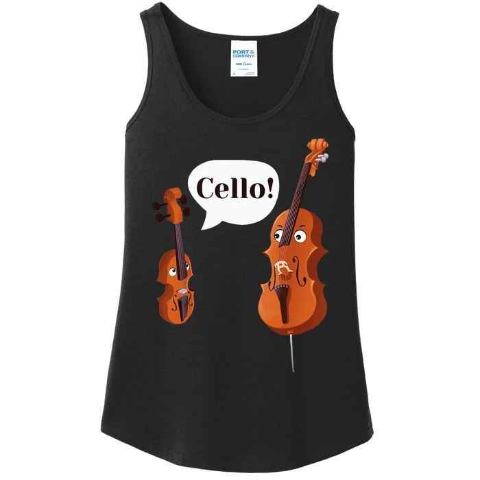 Cello Player Cellist Orchestra Musician Classical Music Ladies Essential Tank