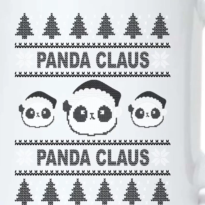 Cute Panda Claus Panda Christmas Gift Black Color Changing Mug