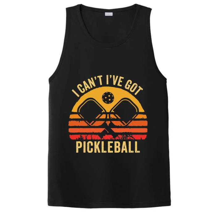 Cool Pickleball Coach Fun Saying I Can't I've Got Pickleball Performance Tank