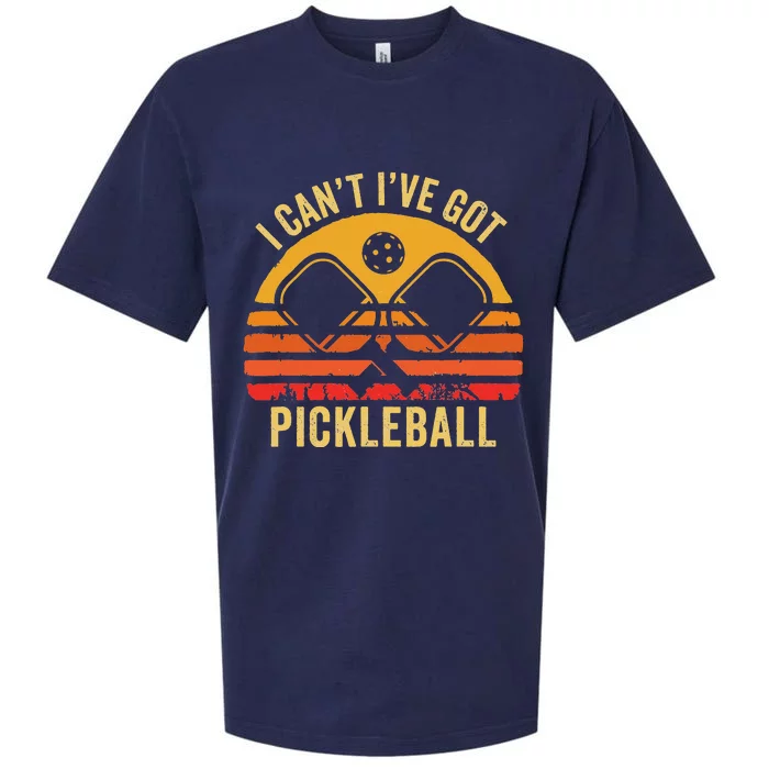 Cool Pickleball Coach Fun Saying I Can't I've Got Pickleball Sueded Cloud Jersey T-Shirt