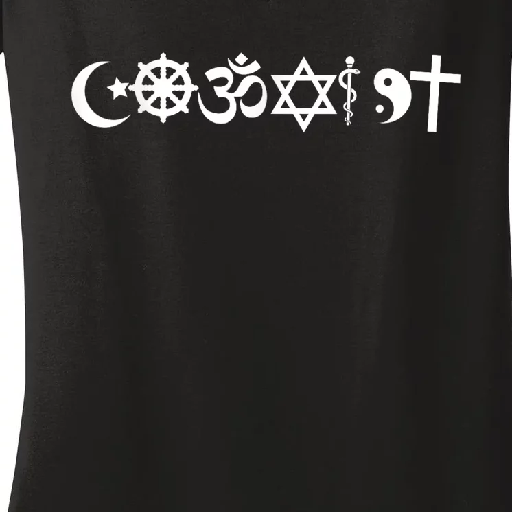 Coexist Peacefully Women's V-Neck T-Shirt