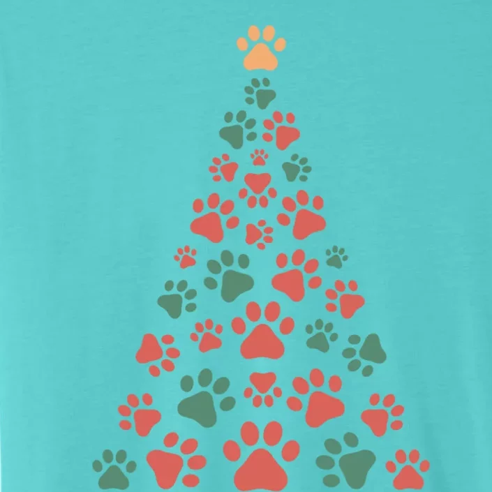 Cute Paws Christmas Tree Holiday Ugly Sweater Meaningful Gift ChromaSoft Performance T-Shirt