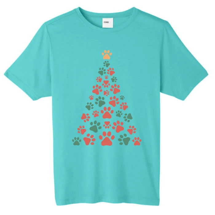 Cute Paws Christmas Tree Holiday Ugly Sweater Meaningful Gift ChromaSoft Performance T-Shirt