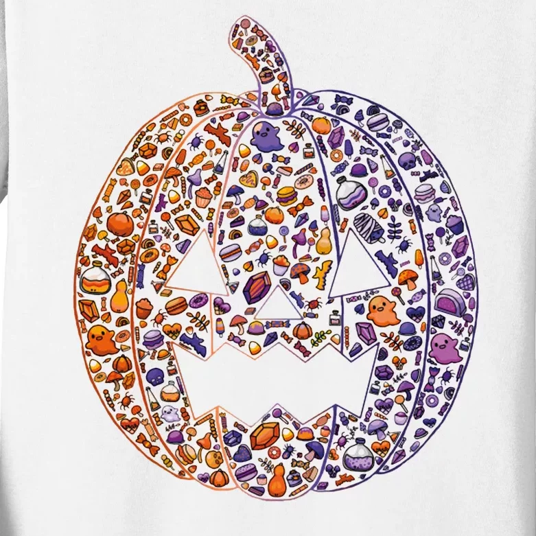 Candy Pumpkin Kids Long Sleeve Shirt