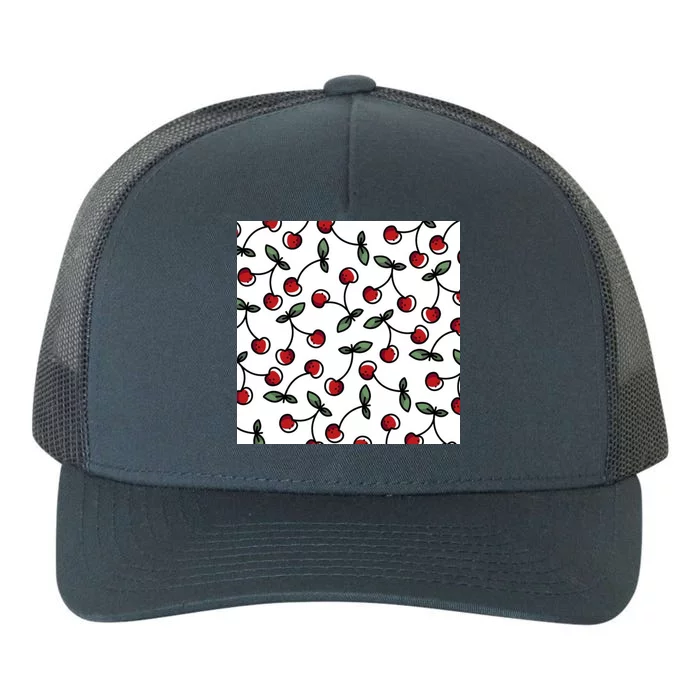 Cherry Pattern Yupoong Adult 5-Panel Trucker Hat