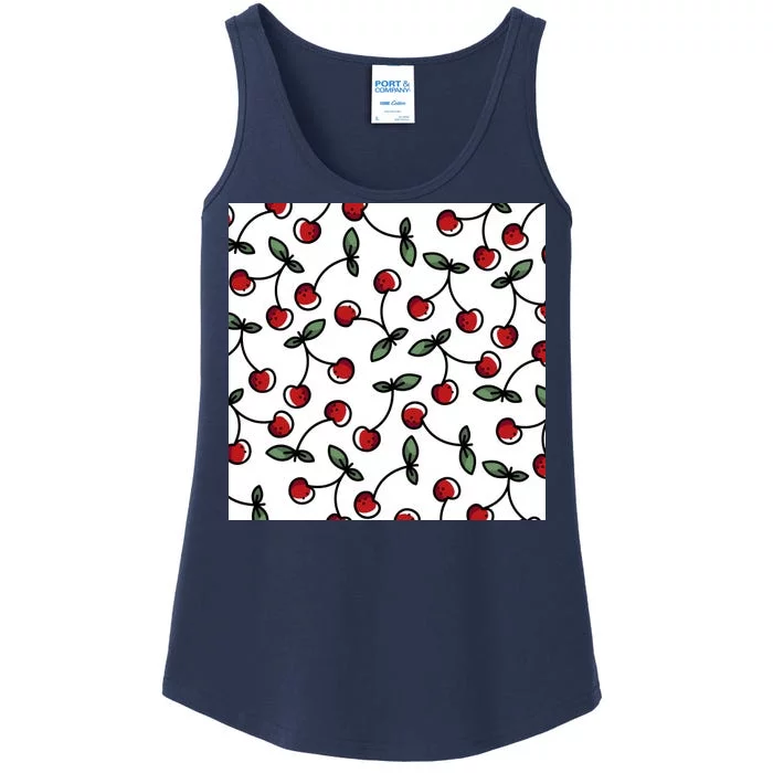 Cherry Pattern Ladies Essential Tank