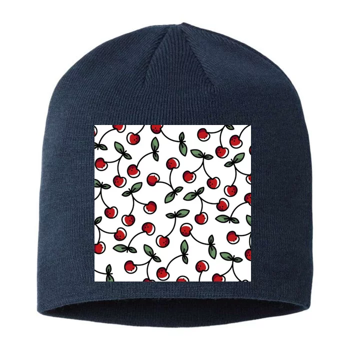 Cherry Pattern 8 1/2in Sustainable Knit Beanie