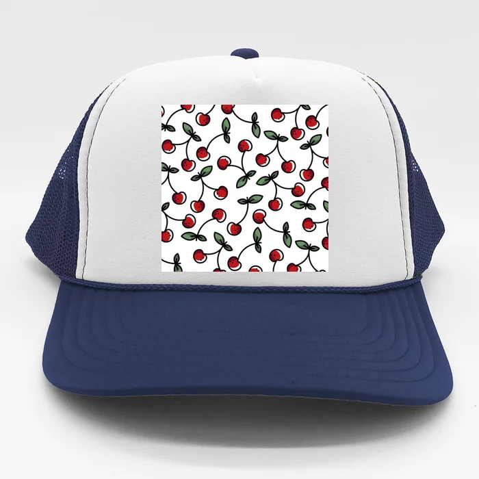 Cherry Pattern Trucker Hat