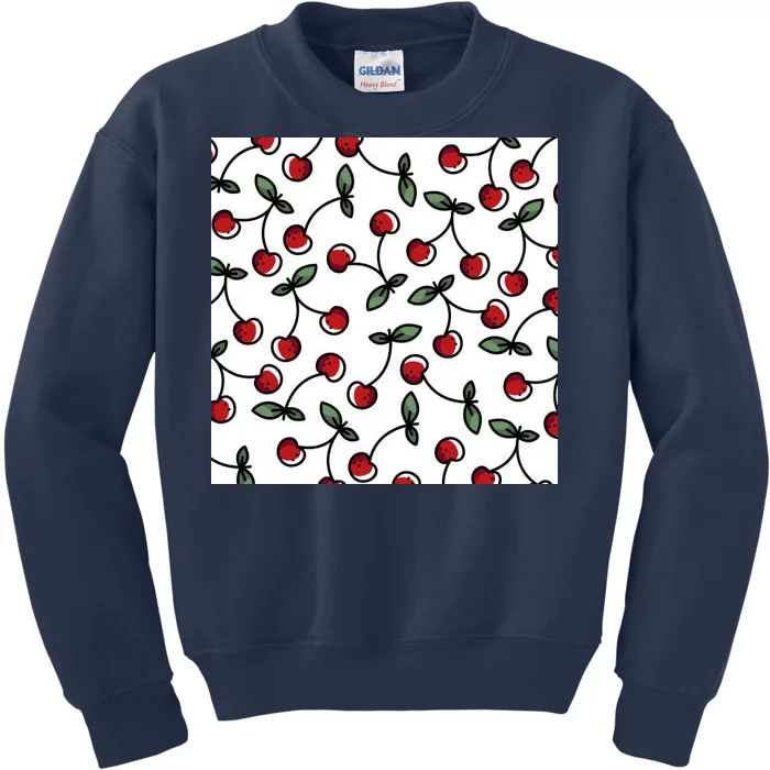 Cherry Pattern Kids Sweatshirt