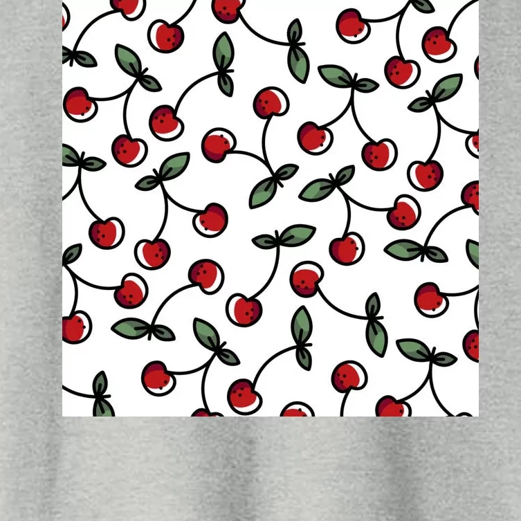 Cherry Pattern Women's Crop Top Tee