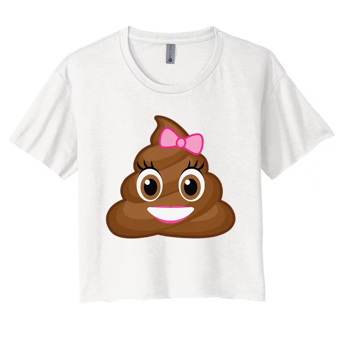 Cute Poop Women's Crop Top Tee