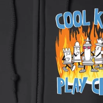 Chess Pieces Cool Kids Play Chess Full Zip Hoodie