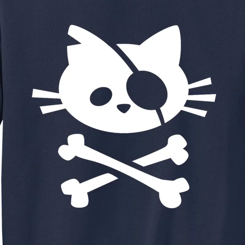 Cute Pirate Cat Skull And Crossbone Sweatshirt