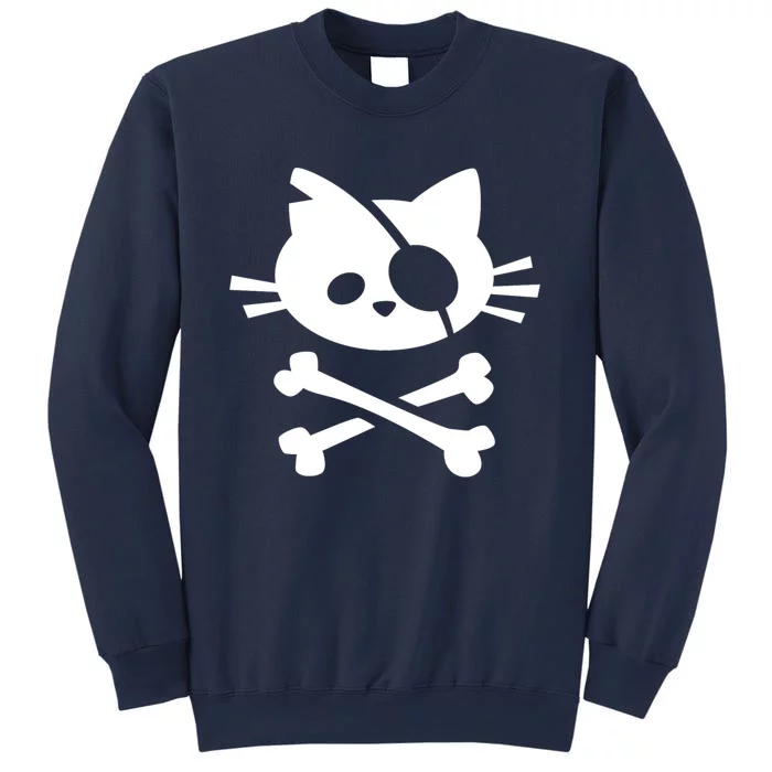 Cute Pirate Cat Skull And Crossbone Sweatshirt