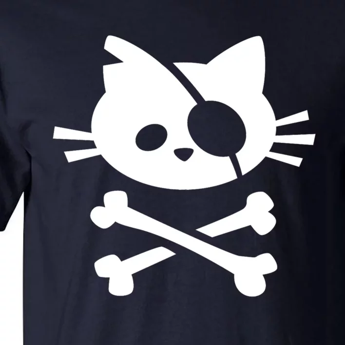 Cute Pirate Cat Skull And Crossbone Tall T-Shirt