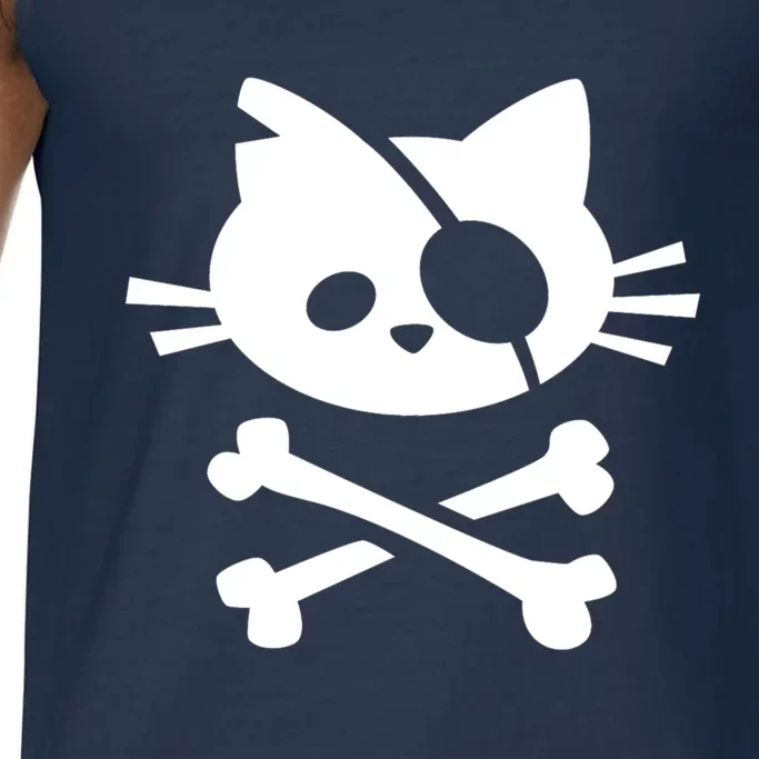 Cute Pirate Cat Skull And Crossbone Comfort Colors® Tank Top