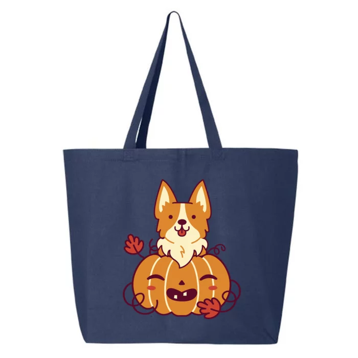 Cute Pumpkin Corgi Dog Halloween 25L Jumbo Tote