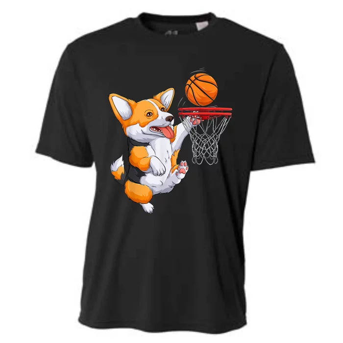 Corgi Puppy Corgi Basketball For Pet Lovers Cooling Performance Crew T-Shirt