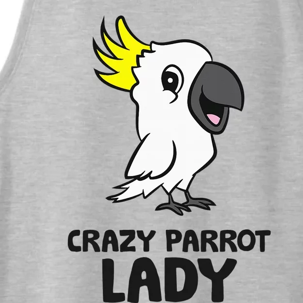 Cockatoo Parrot Craty Parrot Lady Ladies Tri-Blend Wicking Tank