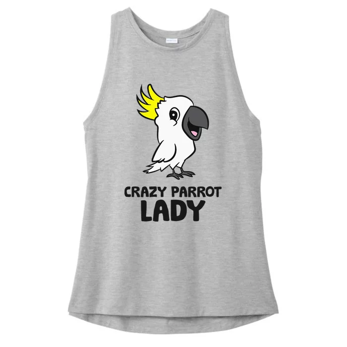 Cockatoo Parrot Craty Parrot Lady Ladies Tri-Blend Wicking Tank