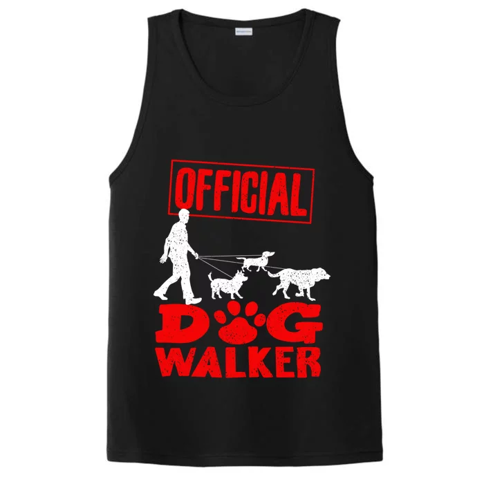 Cute Professional Dog Walker Funny Pet Lover Gift Cool Gift Performance Tank