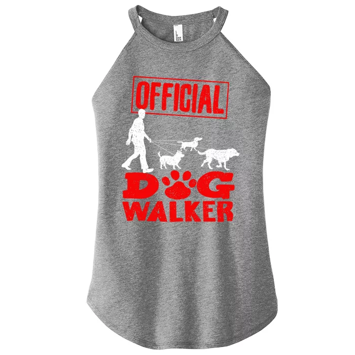 Cute Professional Dog Walker Funny Pet Lover Gift Cool Gift Women’s Perfect Tri Rocker Tank