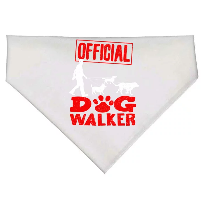 Cute Professional Dog Walker Funny Pet Lover Gift Cool Gift USA-Made Doggie Bandana