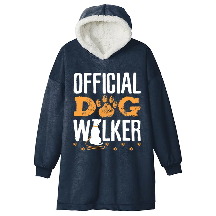 Cute Professional Dog Walker Funny Pet Lover Gift Hooded Wearable Blanket