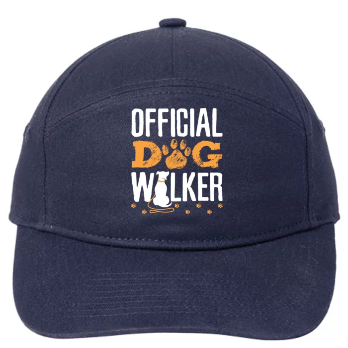 Cute Professional Dog Walker Funny Pet Lover Gift 7-Panel Snapback Hat