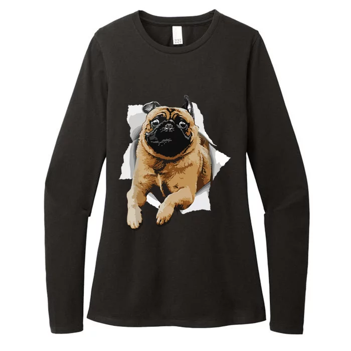 Cute Pug Design For Men Women Kids Pet Dog Breed Pug Lovers Womens CVC Long Sleeve Shirt