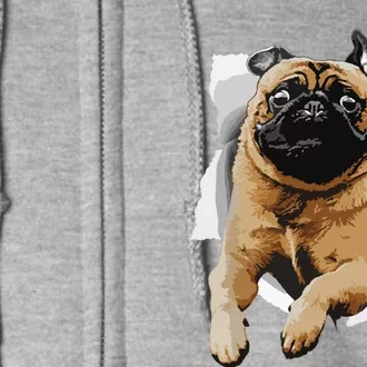 Cute Pug Design For Men Women Kids Pet Dog Breed Pug Lovers Full Zip Hoodie