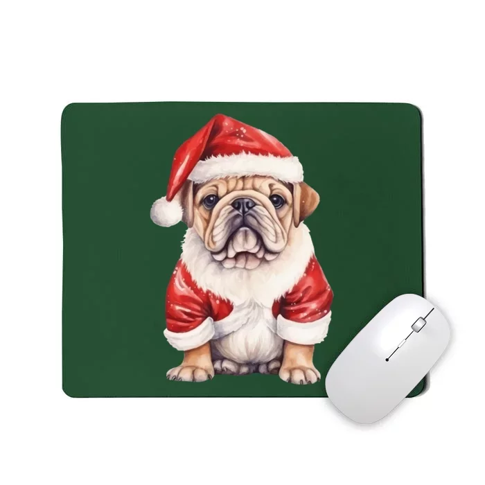 Christmas Pug Dog Cute Holiday Mousepad