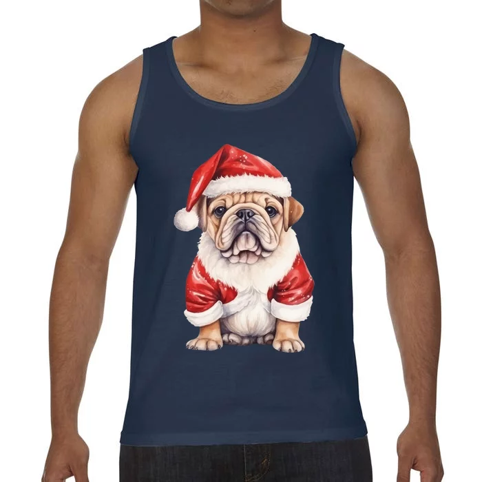 Christmas Pug Dog Cute Holiday Comfort Colors® Tank Top