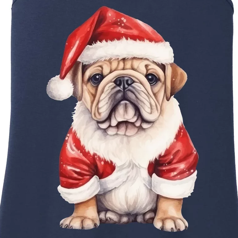 Christmas Pug Dog Cute Holiday Ladies Essential Tank