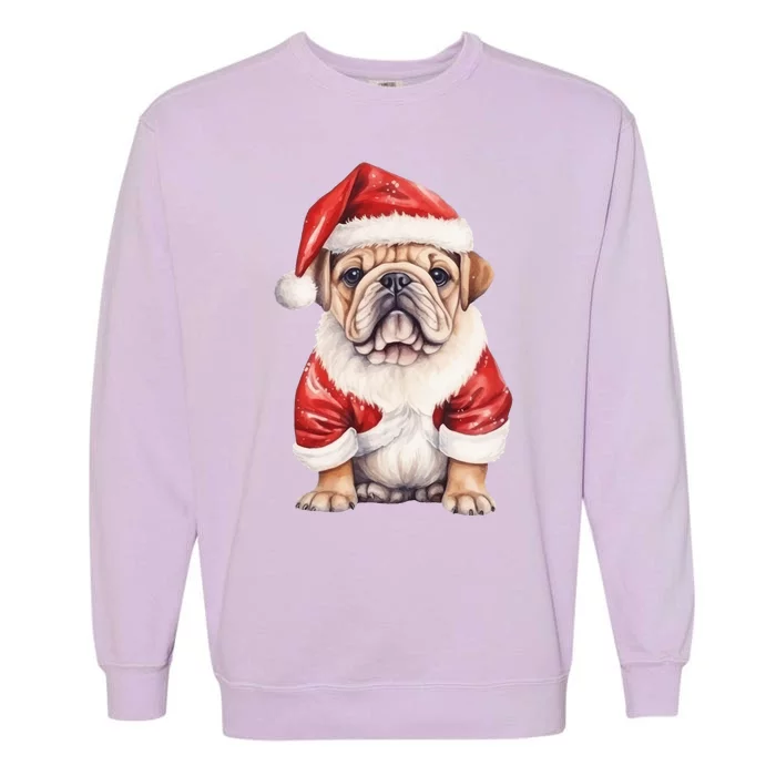 Christmas Pug Dog Cute Holiday Garment-Dyed Sweatshirt