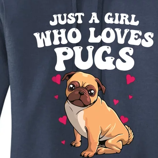 Cute Pug Designs For Women Girl Pet Dog Puppy Animal Pun Women's Pullover Hoodie