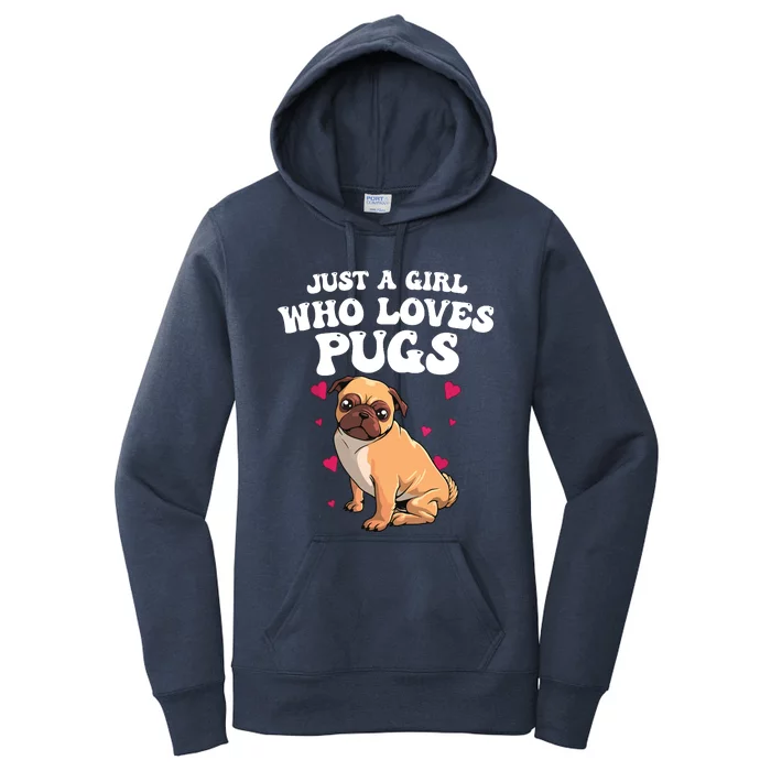 Cute Pug Designs For Women Girl Pet Dog Puppy Animal Pun Women's Pullover Hoodie