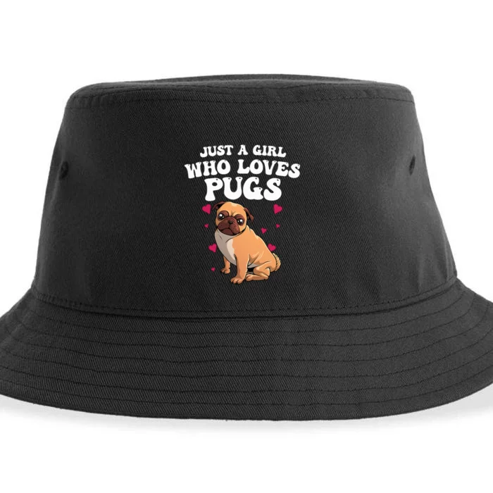 Cute Pug Design Dog Owner Puppy Pug Lover Sustainable Bucket Hat