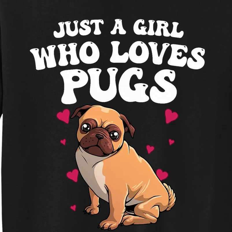 Cute Pug Design Dog Owner Puppy Pug Lover Tall Sweatshirt