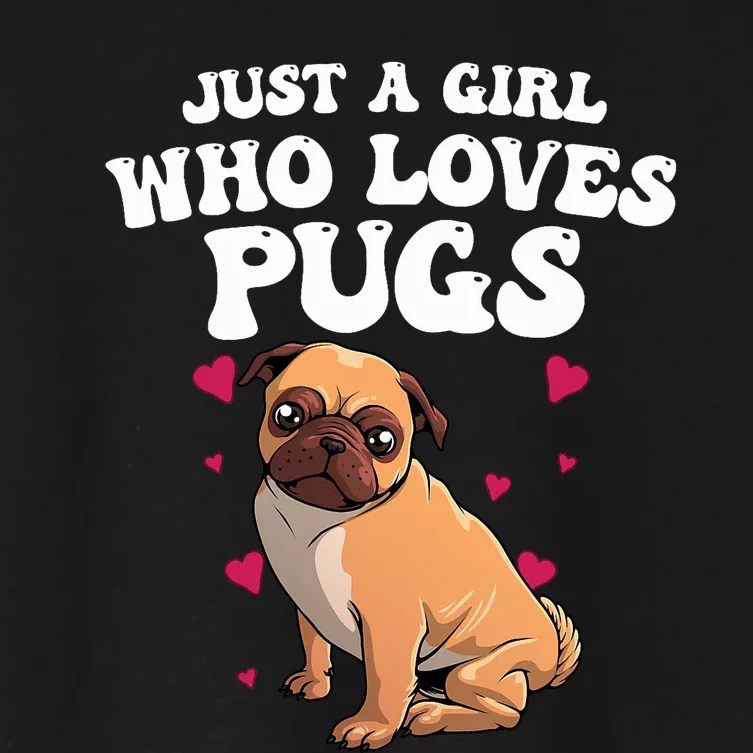 Cute Pug Design Dog Owner Puppy Pug Lover Women's Crop Top Tee