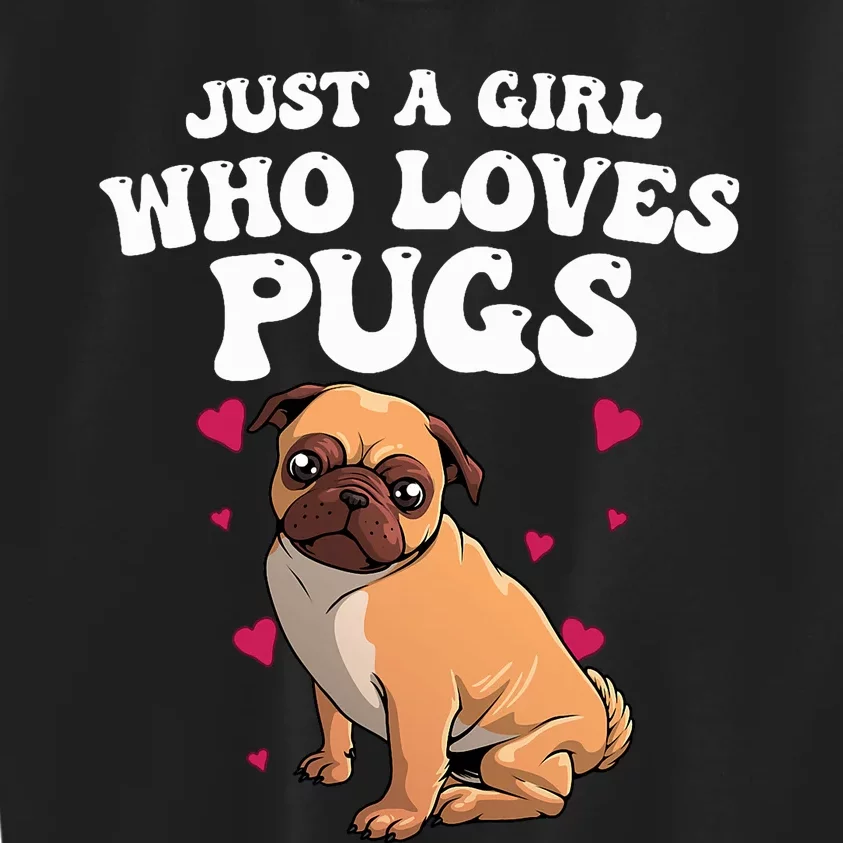 Cute Pug Design Dog Owner Puppy Pug Lover Kids Sweatshirt