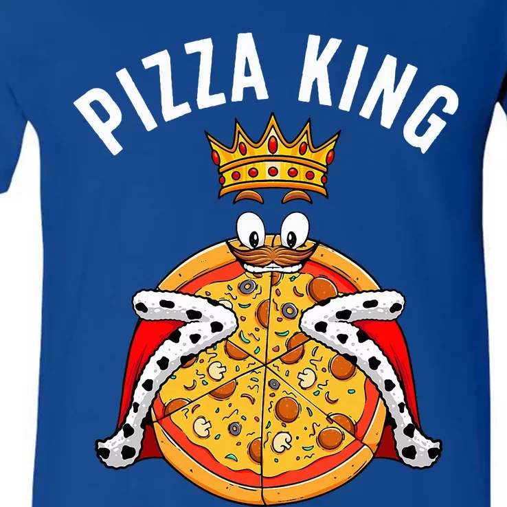 Cute Pizza Design For Italian Dish Pizza Lovers V-Neck T-Shirt