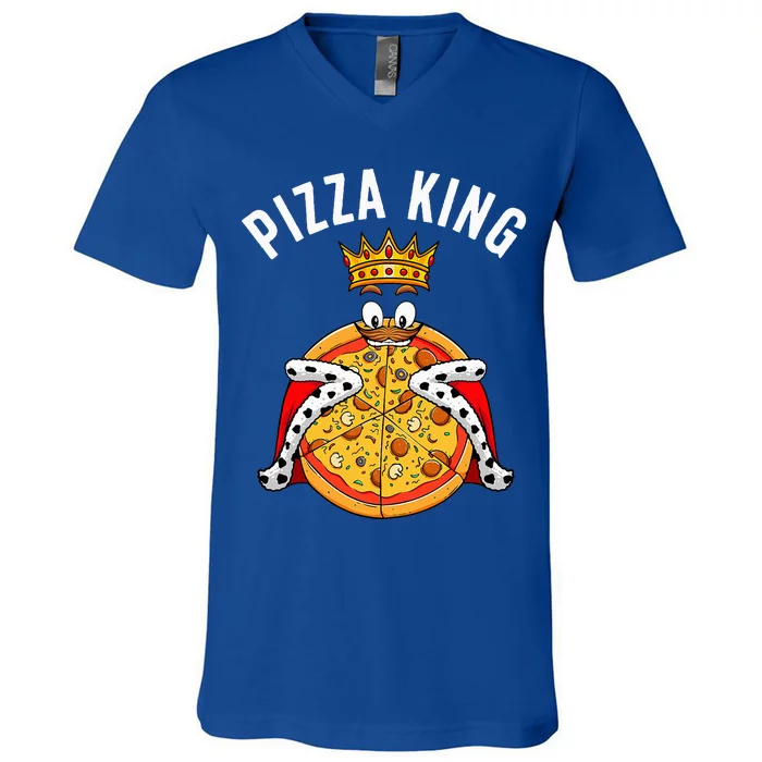 Cute Pizza Design For Italian Dish Pizza Lovers V-Neck T-Shirt