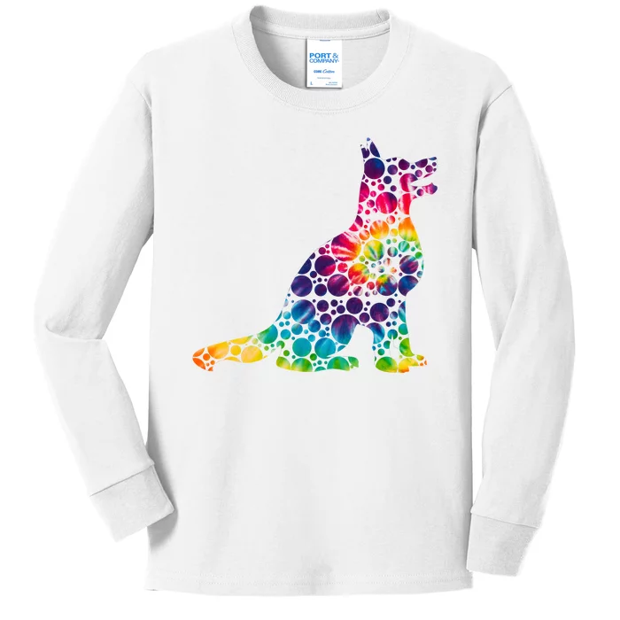 Colorful Polka Dots Dog International Dot Day Kids Long Sleeve Shirt