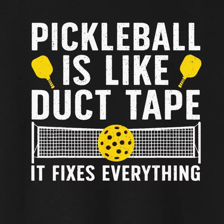 Cute Pickleball Design For  Paddle Sport Players Women's Crop Top Tee