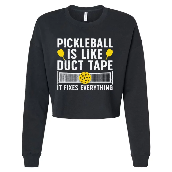 Cute Pickleball Design For  Paddle Sport Players Cropped Pullover Crew